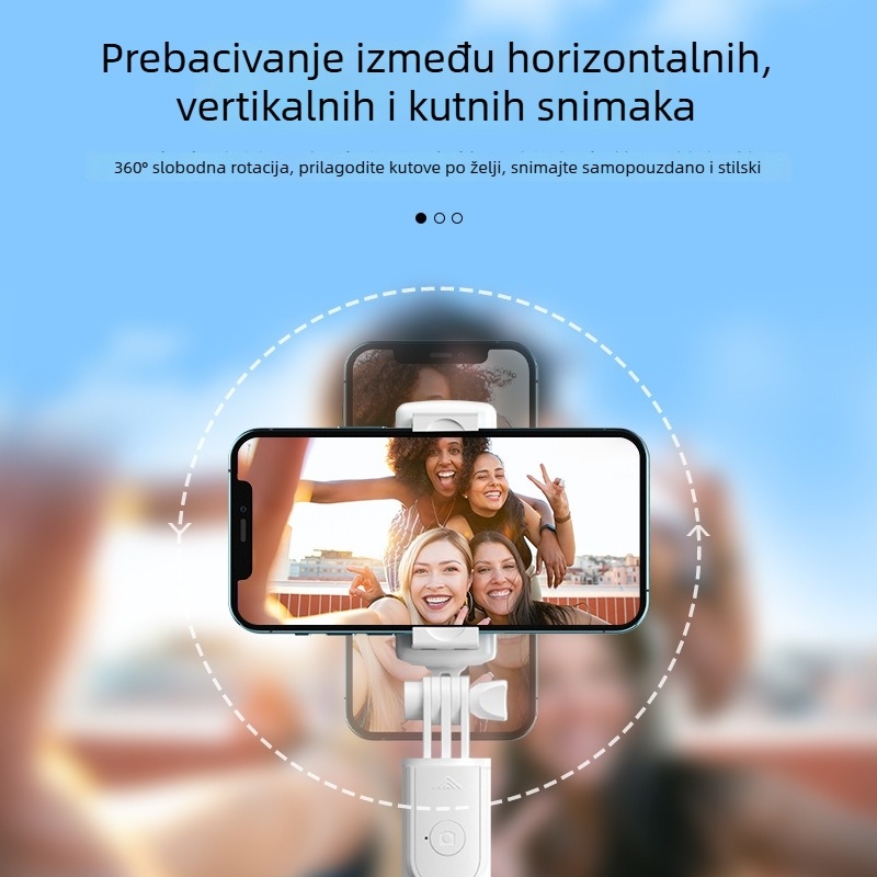 Selfie štapić tripod za mobitel s rotirajućom podlogom, Youruier, legura, daljinski upravljač, prilagodljiv