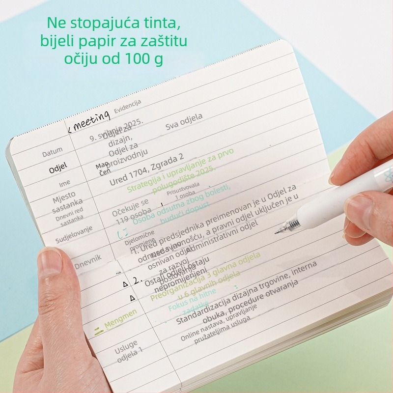 Bilježnica Shifa – uredski i studentski planer, veza s odvojivim listovima, 50–100 stranica, prilagodljiv