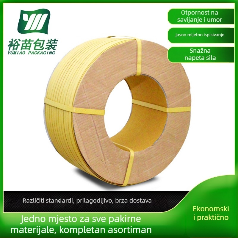 PP traka za pakiranje, debljina 1.0/1.1 mm; napetost 400 N; vanjski promjer role 37 mm; unutarnji promjer 20 mm; razina A