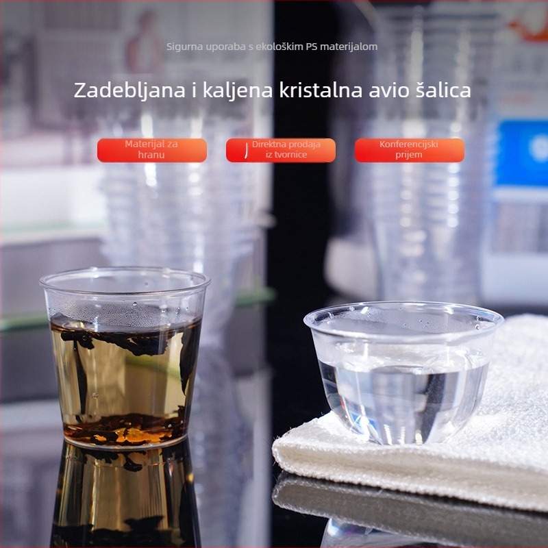 Jednokratna šalica za čaj 58 ml, čašica za degustaciju, prehrambena kvaliteta, debeli set za čaj