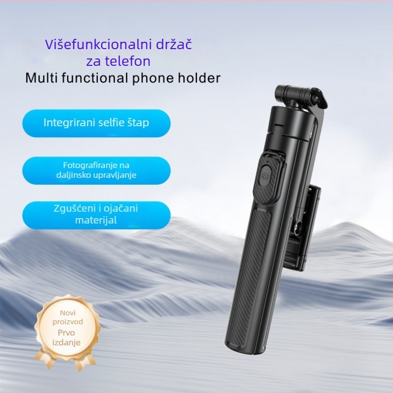 Bluetooth selfie štap T1 s podnim stativom – aluminijska legura, proširiva, daljinskim upravljačem, pogodan za vanjsku uporabu, kuću, ured i uživo prijenos