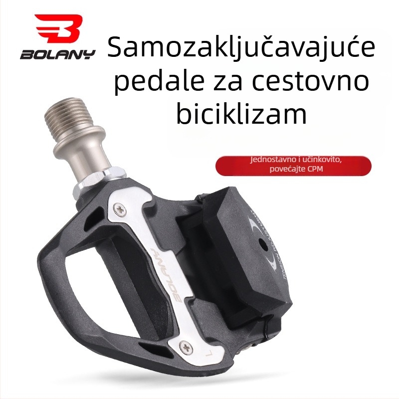 BOLANY PD402 SPD pedale za cestovni bicikl, tijelo od najlona i krom-molibden čelika, s pločom za zaključavanje
