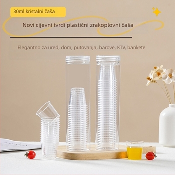 Degustacijska čaša, prozirni PS plast, kapacitet ispod 100 ml, okruglog oblika, nije pogodno za mikrovalnu pećnicu, razgradivo