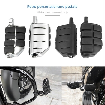 Prednji pedal Harley Series – aluminijska legura, elektroplatinski završni sloj, marka JH