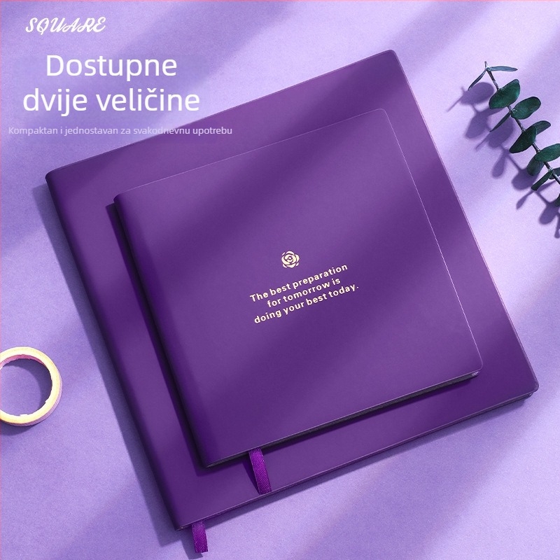 Bilježnica s PU kućištem, šivano uvez, bijeli papir 100 g/m², model 12004