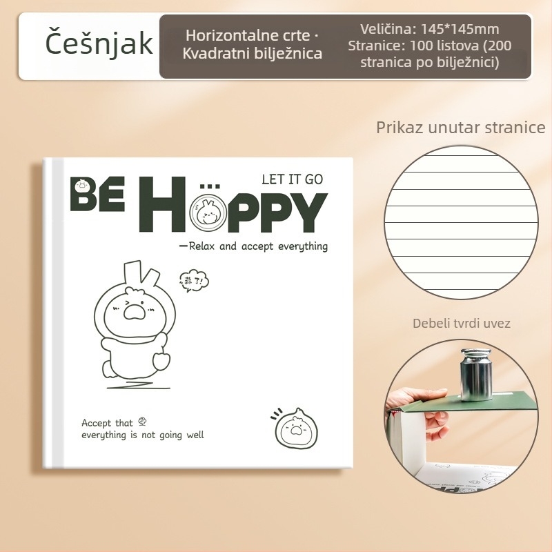 Beležnica s prstenastim povezom; papir od drvne celuloze; 80 g/m²; 50–100 stranica; nostalgičan retro dizajn