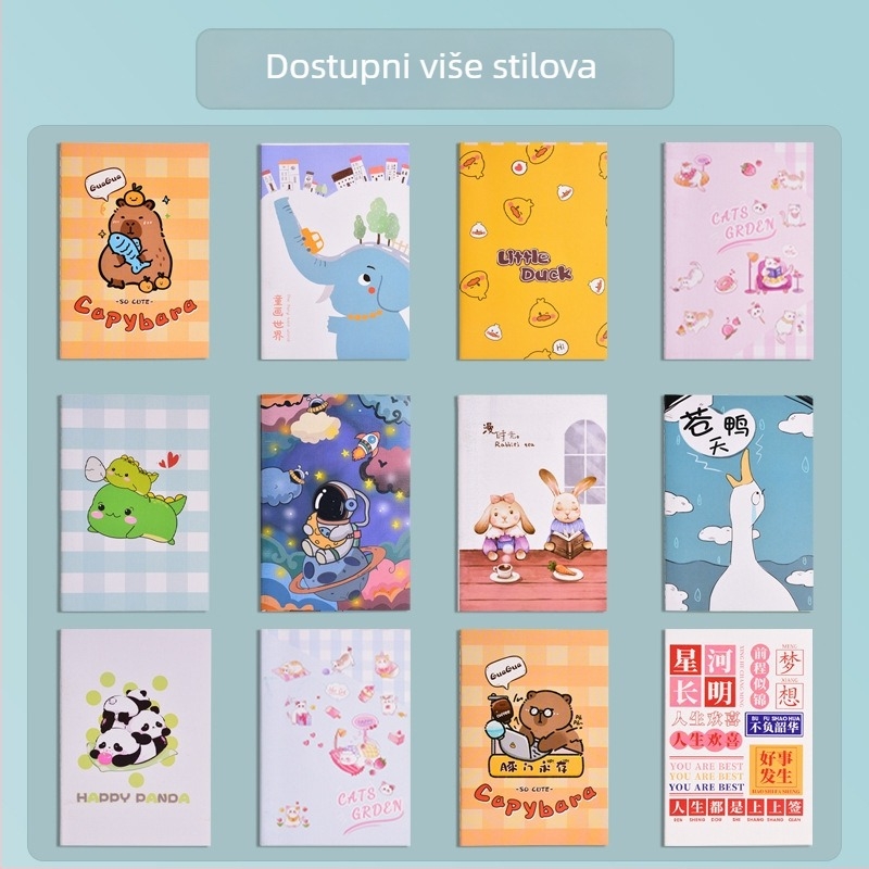 Bilježnica s linijskim povezom, korica od papira, Dowling papir, 80 g/m², 1–50 stranica