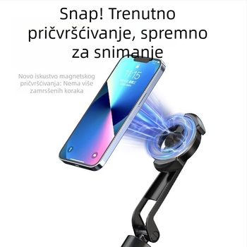 Magnetski Bluetooth selfie štapić s daljinskim upravljačem, stabilizator protiv podrhtavanja, univerzalni držač za pametni telefon za livestream