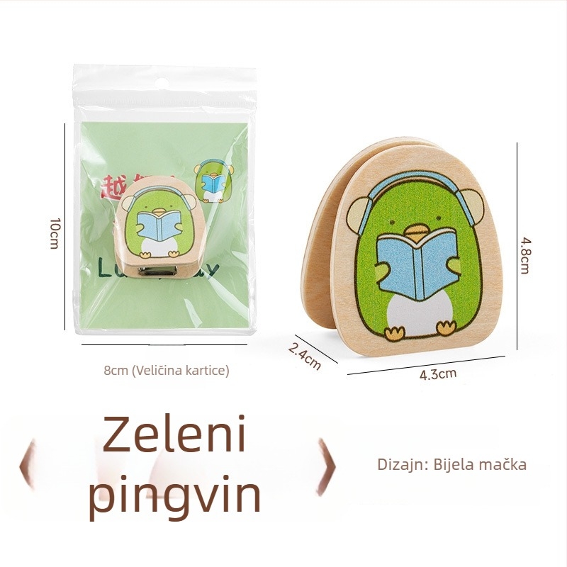 Držač dnevnika – drveni, japanskog stila, stolni klip za bilješke, fotografije i vizitke (Materijal: Drvo; Stil: Japanski; Upotreba: Bilješke/Fotografije/Vizitke)