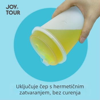 Jednokratna čaša za milk tea s poklopcem, 500 ml, plast, pravokutnog oblika, prozirno mat dizajn, za kavu i hladna pića
