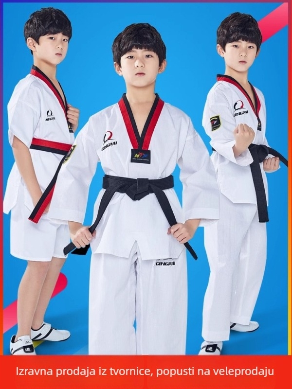Taekwondo trening komplet od 100% pamuka, s podstavom od pamuka, pogodan za djecu i odrasle