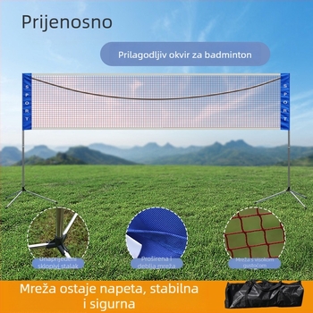 Prijenosni okvir za badminton mrežu – odvojiv, za unutarnju uporabu, mogućnost prilagođavanja, brend Nili
