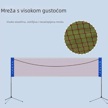Prijenosni okvir za badminton mrežu – odvojiv, za unutarnju uporabu, mogućnost prilagođavanja, brend Nili