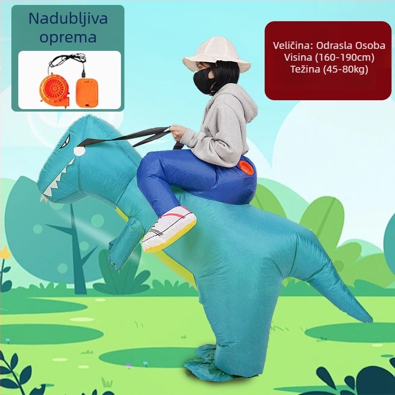 Reds Anime Naduhivni kostim dinosaura za djecu – unisex, PU koža, za uzrast do 17 godina, za anime RPG igre
