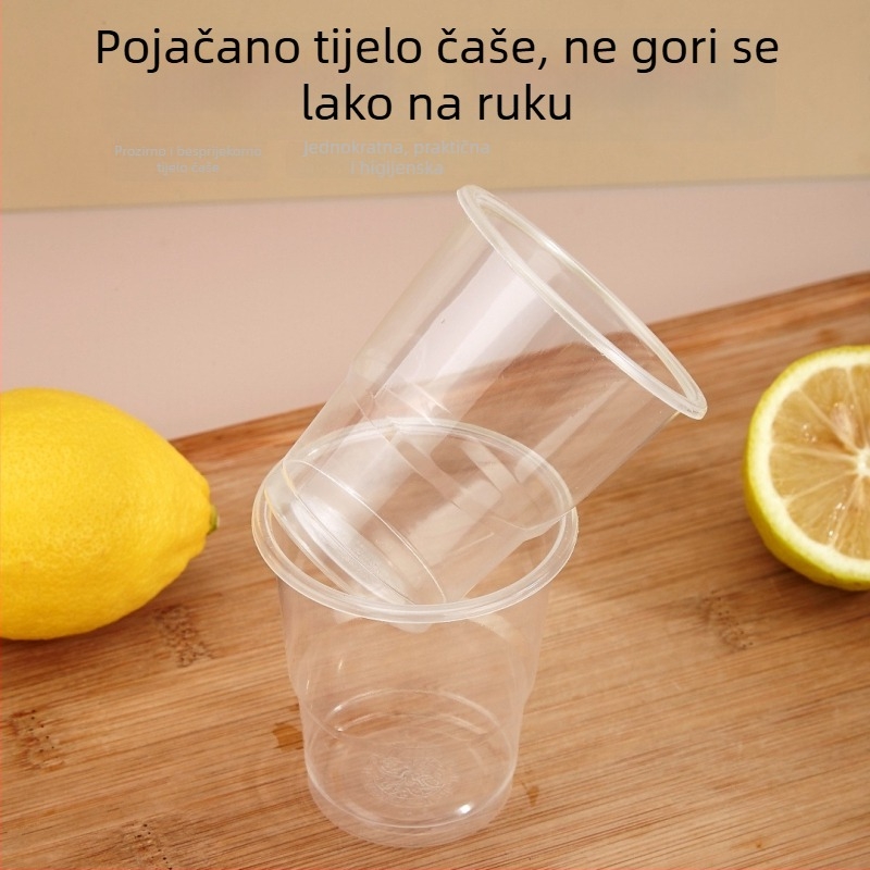 Debljane jednokratne čaše od PP, prozirne, otporne na visoke temperature, kapacitet 101–200 ml, mikrovalnoj pećnici sigurne