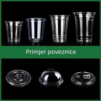 Jednokratna PET čaša za mlijeko čaj i kavu, okruglog oblika, 301–400 ml, prilagodljiva logom, razgradiva
