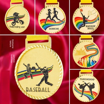 Medalja za sportske događaje, prilagodljiva, zinkova legura, tiskano logo, težina 30–70 g