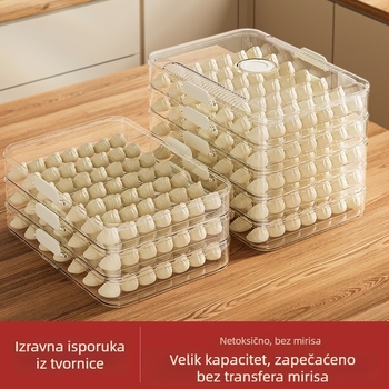 Kutija za skladištenje u hladnjaku za knedle i wontone – PET, Han zhibin, anti-zlepljivo, brzo smrzavanje