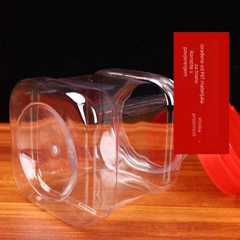 Kvadratna PET boca za med, puhanjem oblikovana, zapremina 1,5 kg, sadržaj meda 1500 g, sadržaj vode 1000 g