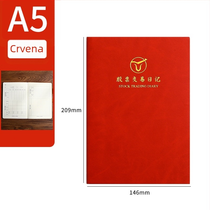 Knjiga evidencija - kožna umjetna koža, žičano povezivanje, Dowling papir, 80 g, 100–200 stranica