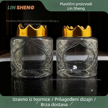 PET zatvorena plastična posuda s poklopcem Crown, 400–600 ml, PET blow molding, opća ambalaža