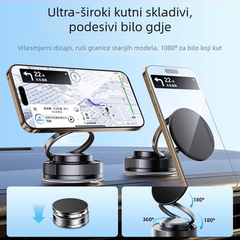Držač za mobitel u automobilu sa vakumskim pričvršćivanjem na instrument ploču, univerzalan, prilagodljiv, bez baterije.