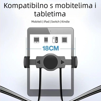Držač za telefon oko vrata, od legure metala, produženi dizajn, pogodan za noćni ormarić i radni stol
