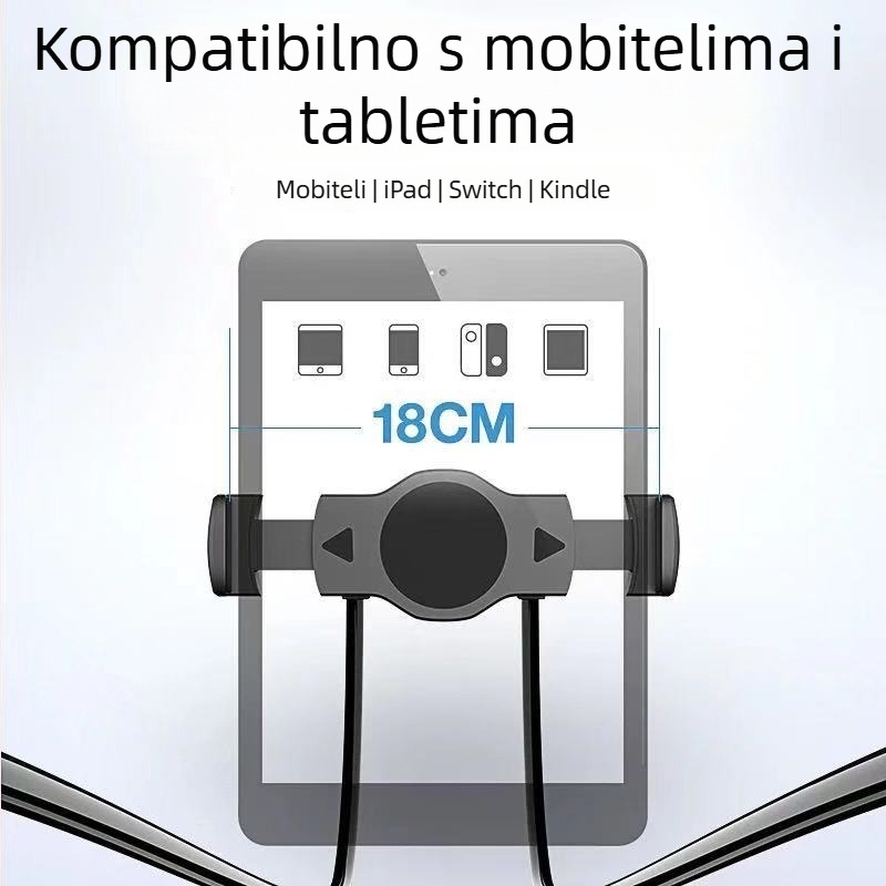 Držač za telefon oko vrata, od legure metala, produženi dizajn, pogodan za noćni ormarić i radni stol