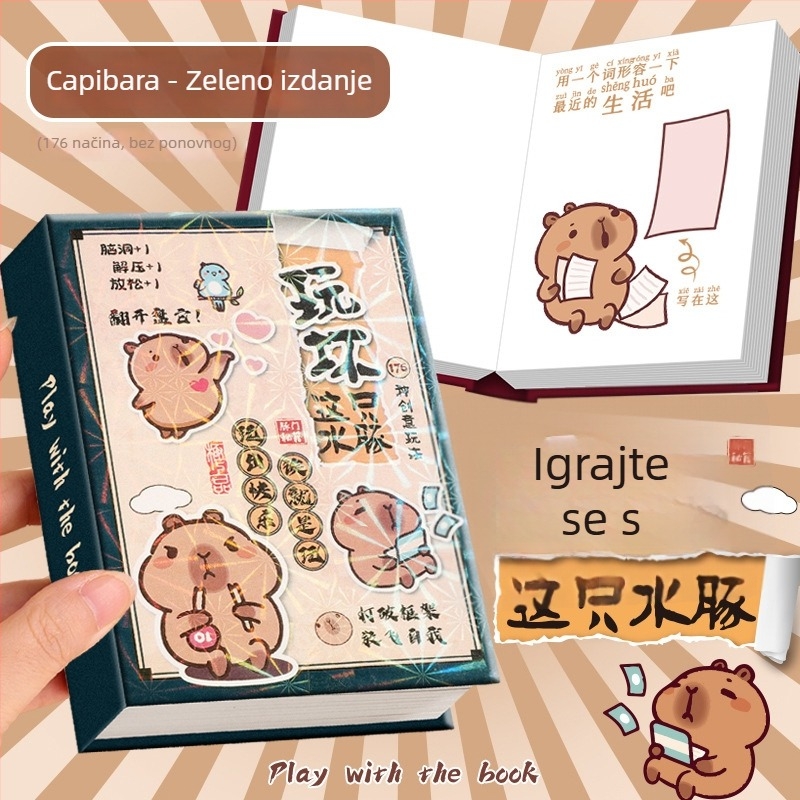 Bilježnica za opuštanje, 176 stranica, ljepilo povezivanje, korice od papira, kawaii stil Japana/Koreje