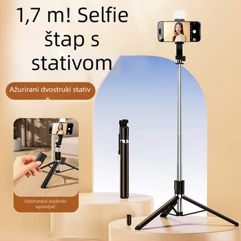 Bluetooth selfie štapić s daljinskim upravljačem, ručnim stabilizatorom i postoljem za live streaming