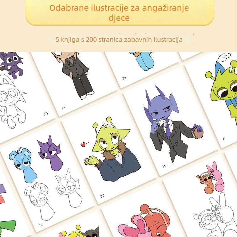 Knjiga za bojanje i crtanje Ritmičke kutije za djecu — Think about it, Papir, Rana odgoj