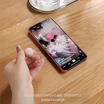 Bluetooth daljinski upravljač za telefon: video kontroler, pomicanje stranica, lajkovi i selfie (wxlj-02, Bluetooth 5.0, Plastika, 4 g)