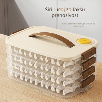 Kutija za knedle - plastika, jednostavan i moderan dizajn, za zamrzivač/hladnjak, porcijanje