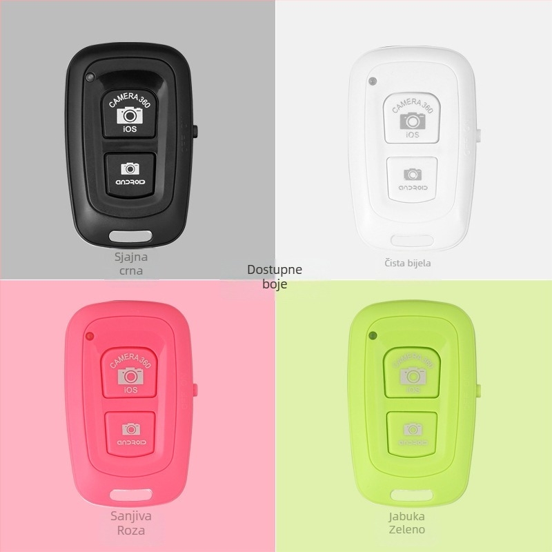 Bluetooth daljinski upravljač za selfie – Dva gumba, Bluetooth 4.0, ABS, 12 g