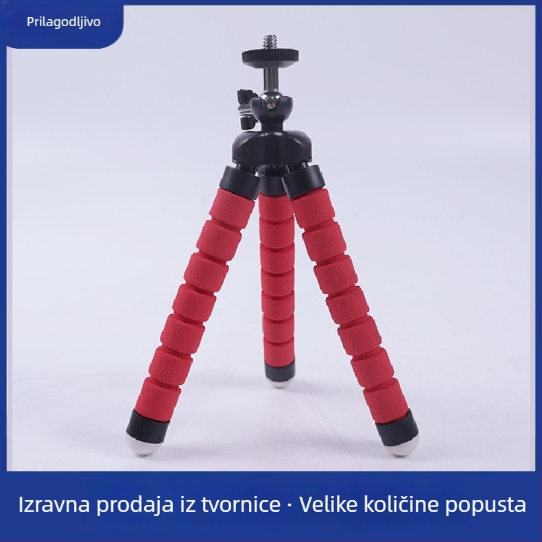 Osmeronožni stolni držač za live streaming mobitela, konstrukcija od ABS + pjena + aluminijska žica, mogućnost prilagodbe