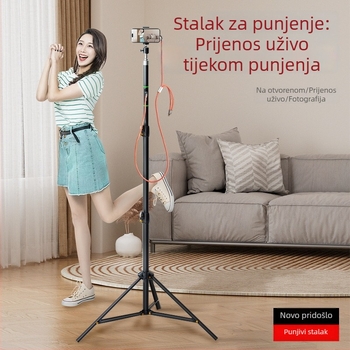 Punjavajući držač za telefon, višenamjenski stalak za uživo prijenos, trodijelni nosač za power bank za kampiranje