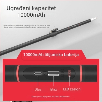 Punjavajući držač za telefon, višenamjenski stalak za uživo prijenos, trodijelni nosač za power bank za kampiranje