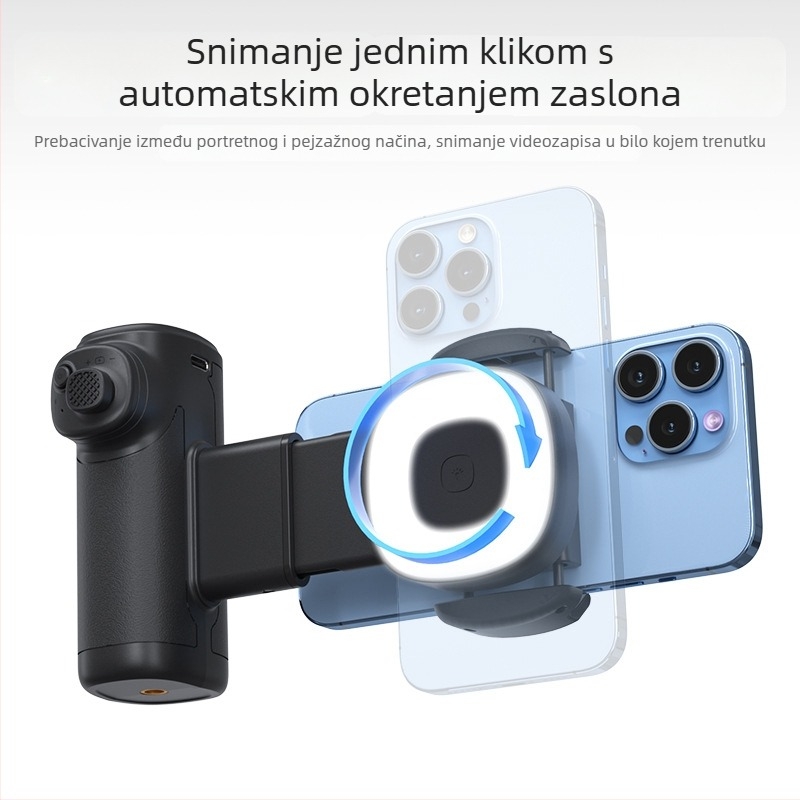 Jednoosni stabilizator za telefon s Bluetooth selfie svjetlom, fokusom, prijenosom uživo, dodatnim svjetlom i držačem za vanjsku fotografiju