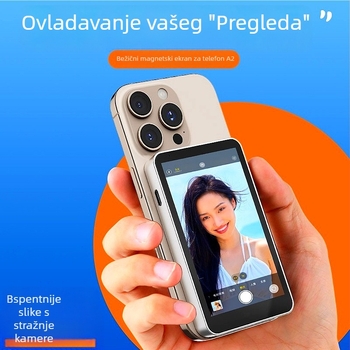 Adapter za selfie s podijeljenim zaslonom za mobitel, kompatibilan s iPhone stražnjom kamerom i MagSafe zaslonom, Model X40, Bluetooth 4.0, Plastika, 100 g