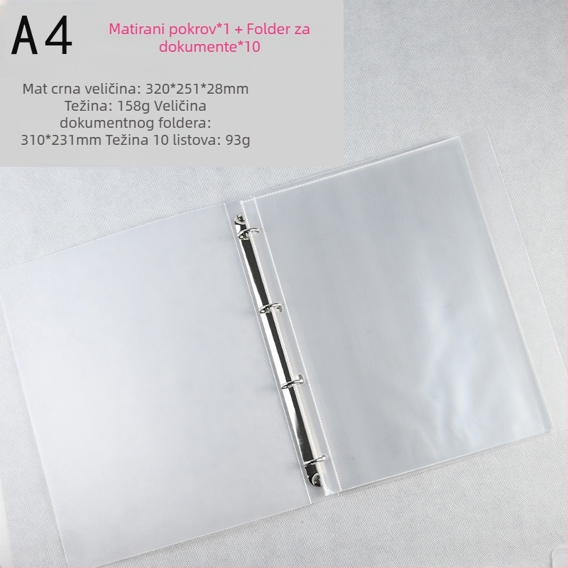 Morning Real 70 mat binder A4 s 6 rupa, PP tvrdi korice, A5 bilježnica, prozirna PP torbica za pohranu