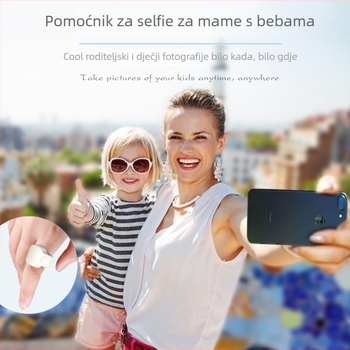 Pametni prsten s punjivim Bluetooth daljinskim upravljačem za selfie — Model R10, Bluetooth 5.0, ABS, težina 6 g