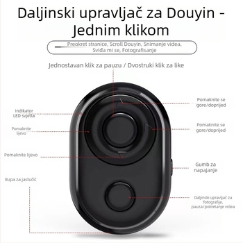 Selfie štap s Bluetooth daljinskim upravljačem, Model 6220, Bluetooth 4.0, Materijal: Plastika, Težina 10