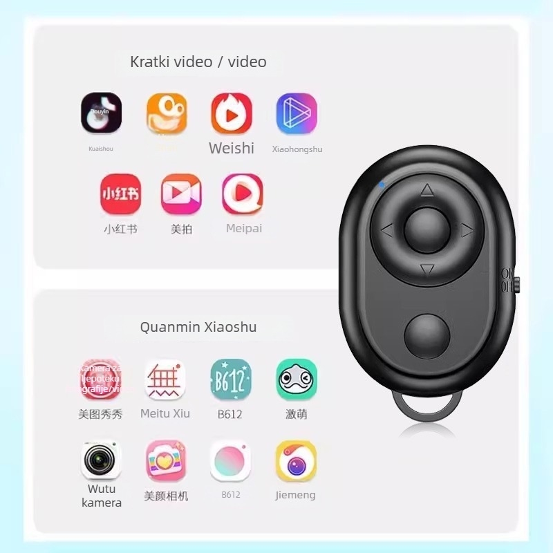 Selfie štap s Bluetooth daljinskim upravljačem, Model 6220, Bluetooth 4.0, Materijal: Plastika, Težina 10