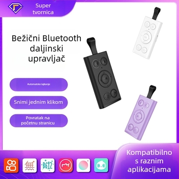Punjenje Bluetooth video daljinski upravljač za pametne telefone (Gumb za selfie, Like, Prelistavanje stranice) (DY18; BT 4.2; ABS; 35 g)