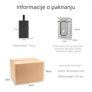 Punjenje Bluetooth video daljinski upravljač za pametne telefone (Gumb za selfie, Like, Prelistavanje stranice) (DY18; BT 4.2; ABS; 35 g)
