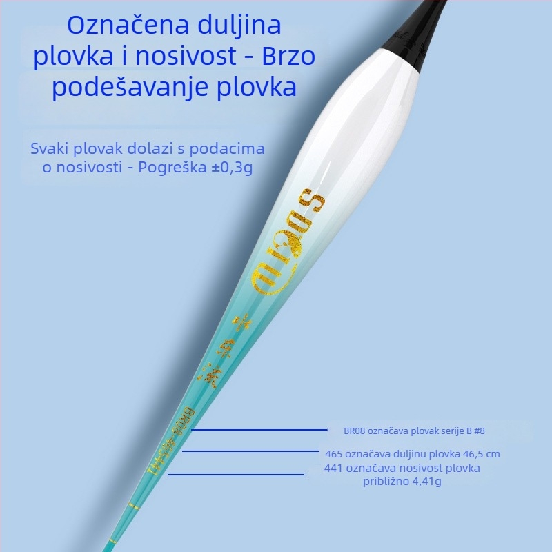 LED osvijetljena elektronička pluta za ribolov – ultra tanka, mijenja boju, dnevno/noćno korištenje, visoka osjetljivost, pluta za vertikalni drift