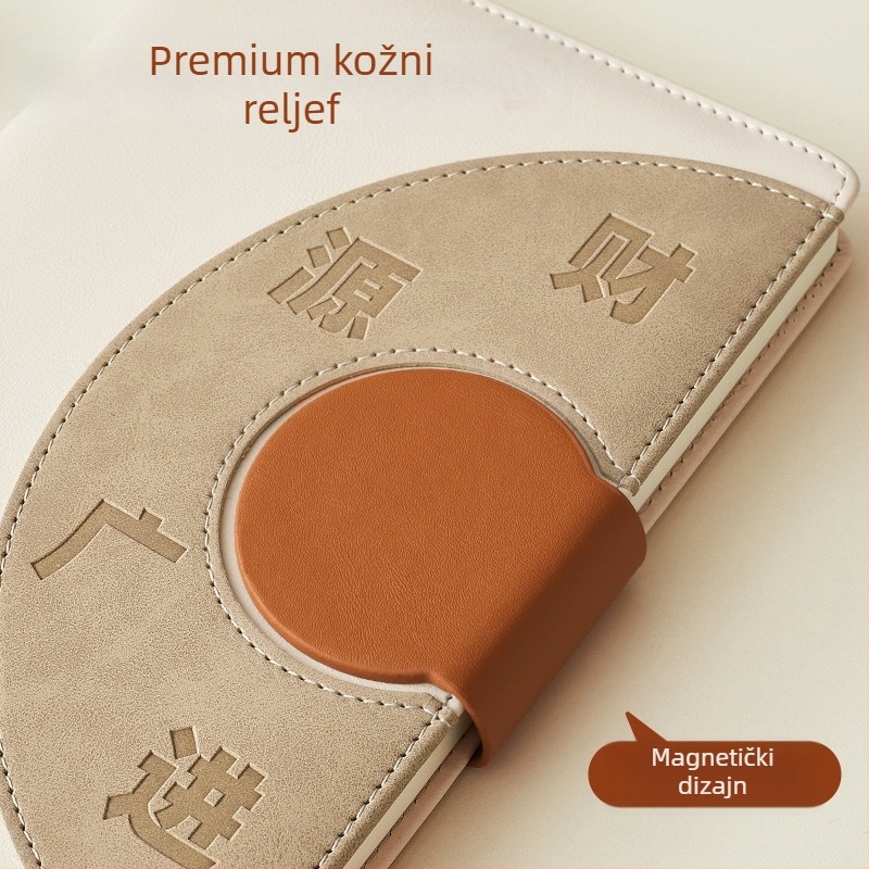 Keš bilježnica s PU koricom, linijsko uvezivanje, Dowling papir 100 g, 100 stranica, kreativni stil