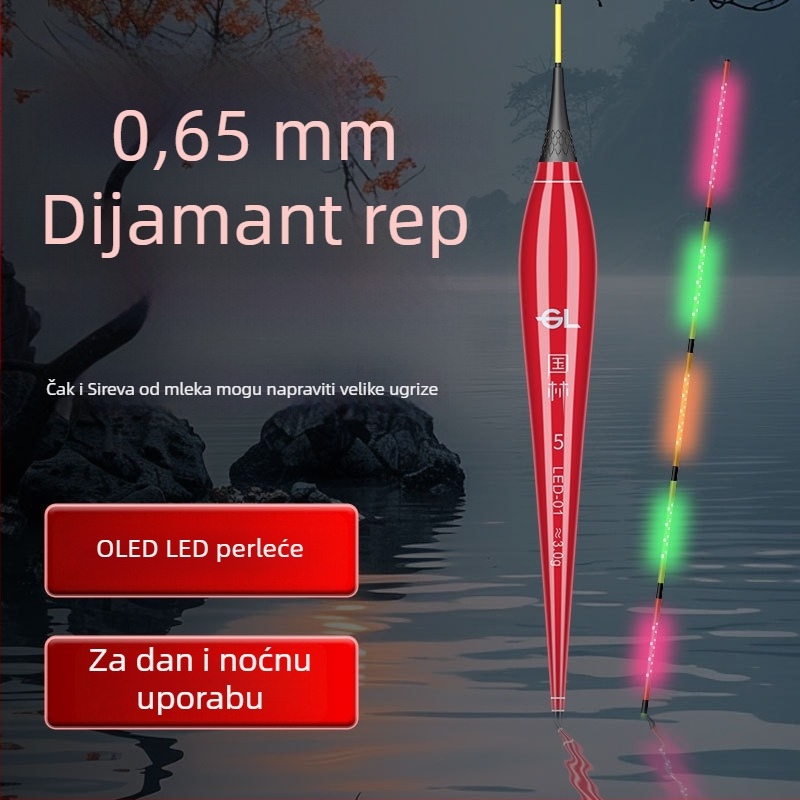 Guolin plovak s OLED osvjetljenjem — nano materijal, LED noćno svjetlo, dnevna i noćna upotreba