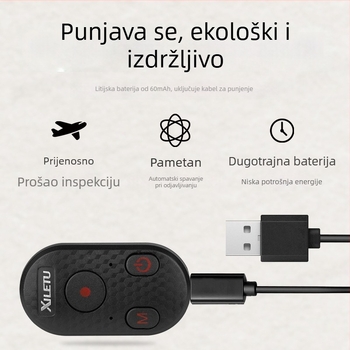 Happy Way XCR-2 Magnetni Bluetooth 4.0 Selfie daljinski upravljač za telefon i GoPro, Punjiv, ABS