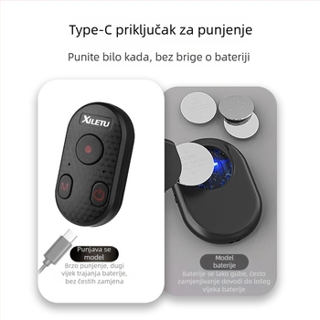 Happy Way XCR-2 Magnetni Bluetooth 4.0 Selfie daljinski upravljač za telefon i GoPro, Punjiv, ABS